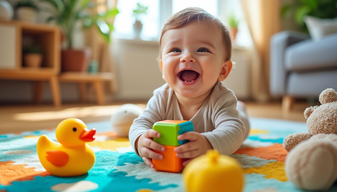 découvrez notre guide d'achat complet pour choisir le jouet idéal pour bébé de 3 à 6 mois, avec des conseils pratiques pour stimuler son éveil et garantir sa sécurité.