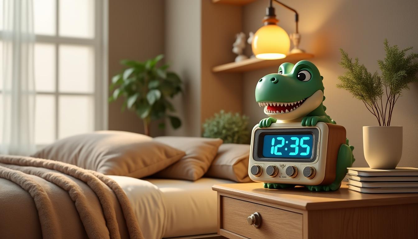 découvrez comment choisir et utiliser un réveil dinosaure, un réveil original qui allie fun et praticité pour bien démarrer la journée.